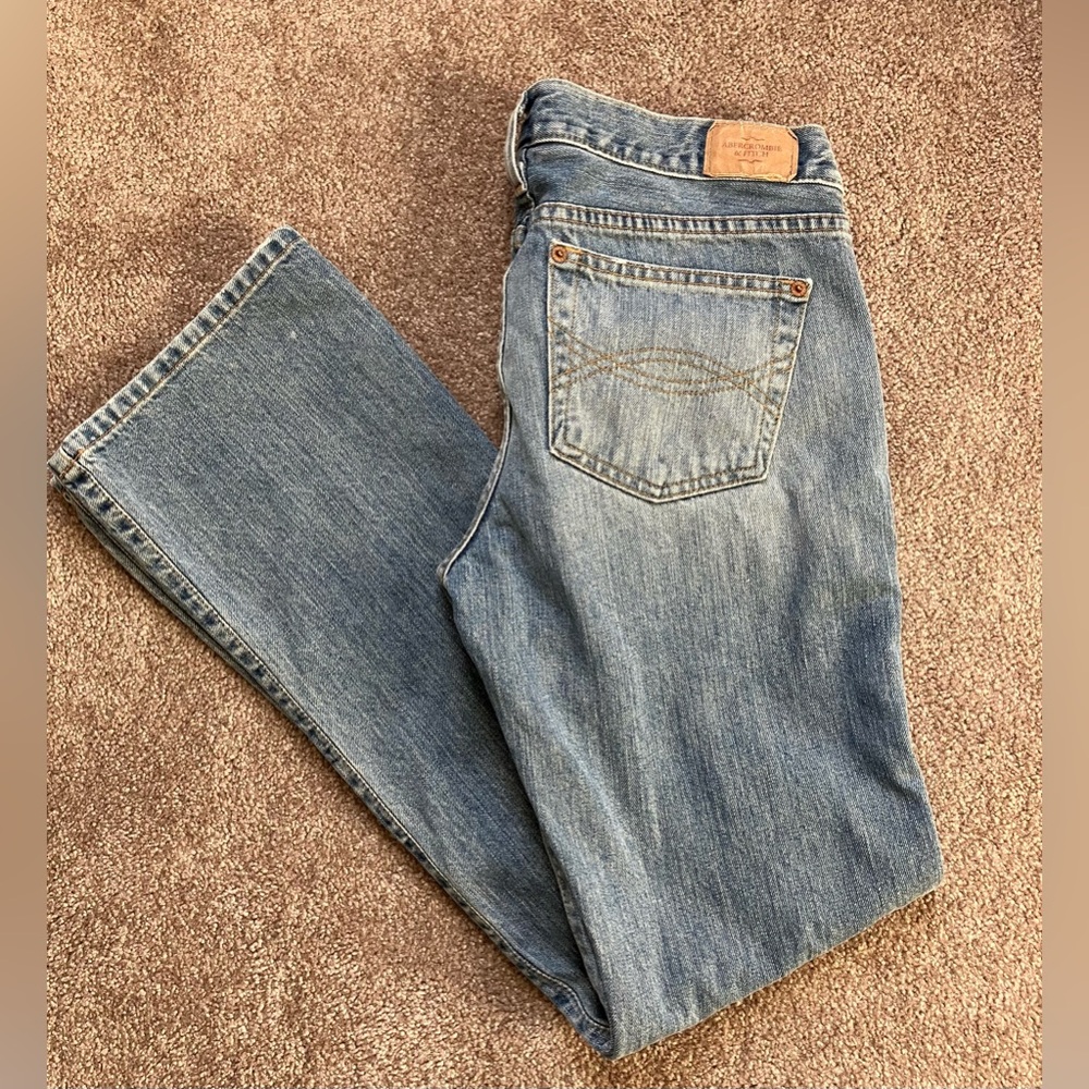 Abercrombie & Fitch Women's Jeans 6R 100% Cotton Light Wash Straight Leg Denim